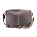 American Bison // Kara Leather Full Size Messenger // Brown