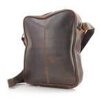 American Bison // Kara Leather Small Messenger // Brown