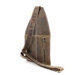 American Bison // Hunter Leather Front Messenger // Brown