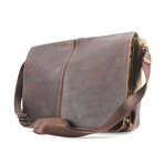 American Bison // Kara Leather Full Size Messenger // Brown