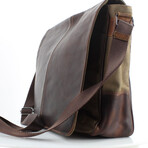 American Bison // Kara Leather Full Size Messenger // Brown