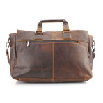 American Bison // Ziptop Totebag w/ Front Pockets // Brown