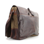 American Bison // Kara Leather Full Size Messenger // Brown