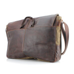 American Bison // Kara Leather Full Size Messenger // Brown