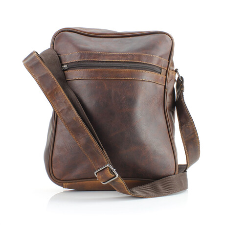 American Bison // Kara Leather Small Messenger // Brown