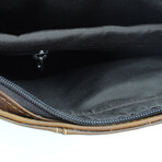 American Bison // Kara Leather Small Flapover Messenger // Brown