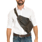 American Bison // Hunter Leather Front Messenger // Brown