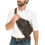 American Bison // Hunter Leather Front Messenger // Brown