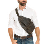 American Bison // Hunter Leather Front Messenger // Brown