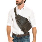 American Bison // Hunter Leather Front Messenger // Brown