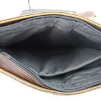 American Bison // Kara Leather Small Flapover Messenger // Brown