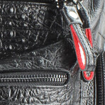 Rivet & Burr // Croc Embossed Backpack // Black