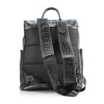 Rivet & Burr // Croc Embossed Backpack // Black