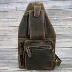 American Bison // Hunter Leather Front Messenger // Brown