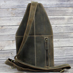 American Bison // Hunter Leather Front Messenger // Brown
