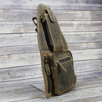 American Bison // Hunter Leather Front Messenger // Brown