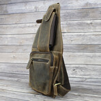 American Bison // Hunter Leather Front Messenger // Brown