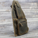 American Bison // Hunter Leather Front Messenger // Brown