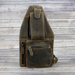 American Bison // Hunter Leather Front Messenger // Brown