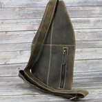 American Bison // Hunter Leather Front Messenger // Brown