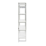 Gilbert 5-Shelving Unit // White + Chrome Frame