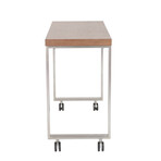 Dillon 40" Side Return (American Walnut Veneer + Brushed Stainless Steel Base)