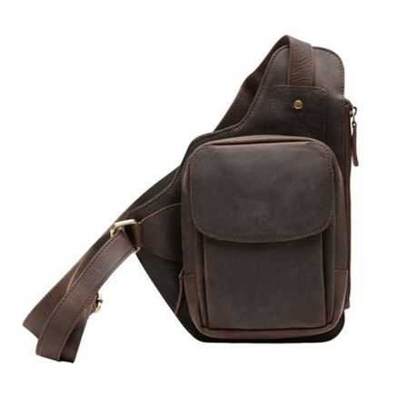 American Bison // Chest Messenger Bag // Brown