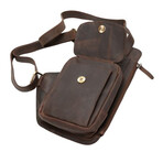 American Bison // Chest Messenger Bag // Brown