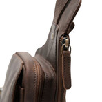 American Bison // Chest Messenger Bag // Brown