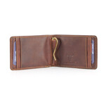 American Bison // Oil Pull Up Money Clip // Brown // Style 1