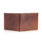 American Bison // Oil Pull Up Slim Bi Fold // Brown