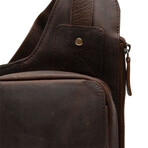 American Bison // Chest Messenger Bag // Brown