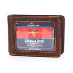 American Bison // Oil Pull Up Money Clip // Brown // Style 1