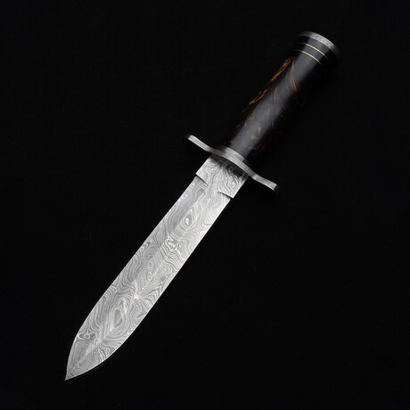 Wide Blade Damascus Dagger // 18