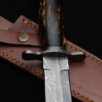Wide Blade Damascus Dagger // 18