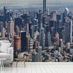 New York City from Above Wall Mural (104"W x 104"H)