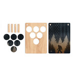 6-Hole Weekender Travel Cornhole Boards // American Sasquatch // Set of 2