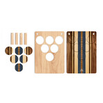 6-Hole Weekender Travel Cornhole Boards // Striped // Set of 2