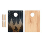1-Hole Weekender Travel Cornhole Boards // American Sasquatch // Set of 2