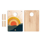 1-Hole Weekender Travel Cornhole Boards // Sunset // Set of 2