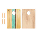 1-Hole Weekender Travel Cornhole Boards // Retro // Set of 2