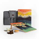 6-Hole Weekender Travel Cornhole Boards // Sunset // Set of 2