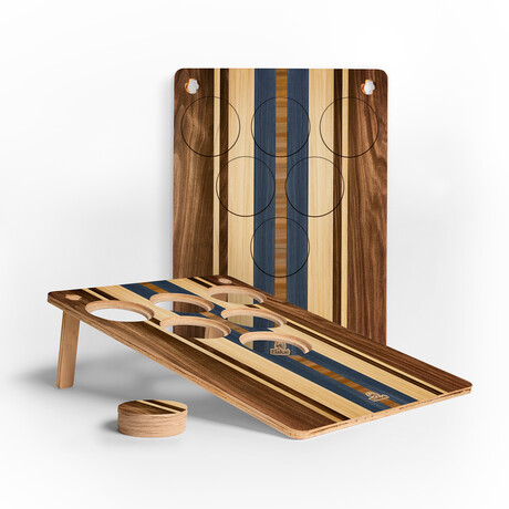 6-Hole Weekender Travel Cornhole Boards // Striped // Set of 2