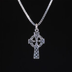 Dell Arte // 925 Sterling Silver Cross + Chain // Silver