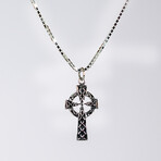 Dell Arte // 925 Sterling Silver Cross + Chain // Silver