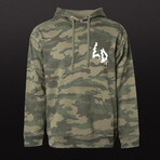 Hydrate or Die Camo Hoodie // Green (S)