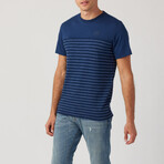 Capri Stripe Yolk Crew // Indigo (S)