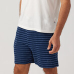 Capri Stripe Short // Indigo (XL)