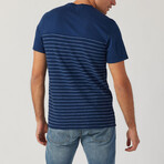 Capri Stripe Yolk Crew // Indigo (S)