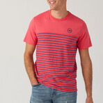 Capri Stripe Yolk Crew // Red (M)